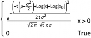 Probability Density Function for Prices from a GBM Process in R