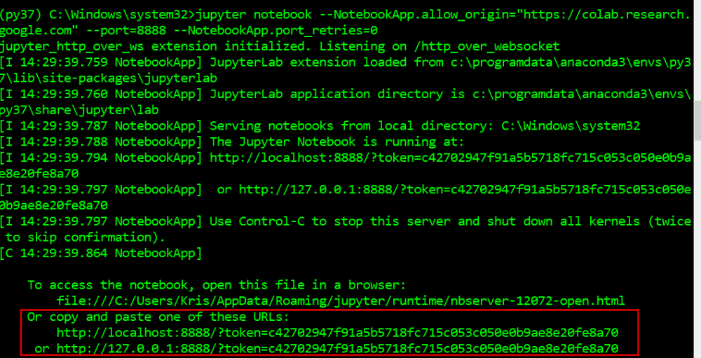 Connect Google Colab to Jupyter Local