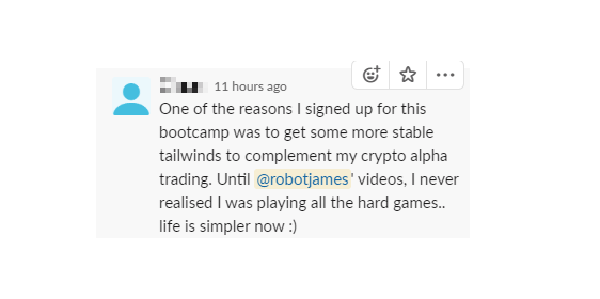 testimonials from past Bootcampers
